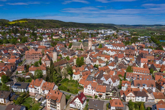 Tauberbischofsheim: Altstadt mit Türmersturm, Stadtkirche St. Martin und Rathaus