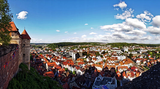 Heidenheim an der Brenz: Blick vom Schloss Hellenstein über die Stadt