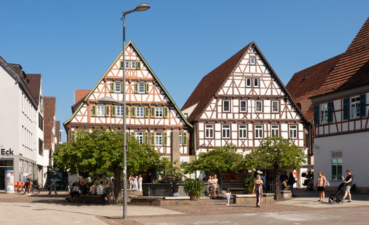 Kirchheim unter Teck: Fachwerkhäuser am Marktplatz