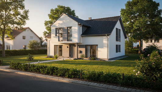 Modernes Einfamilienhaus auf einem Grundstück – Erbbaurecht im Grundbuch einfach erklärt